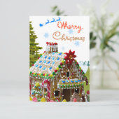 Weihnachts-Lebkuchen-Flachkarte (Stehend Vorderseite)