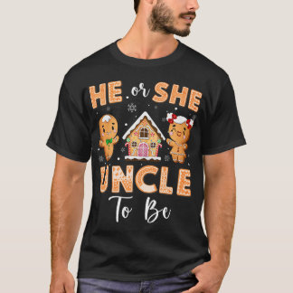 Weihnachts-Lebkuchen-Gender-Offenlegung T-Shirt