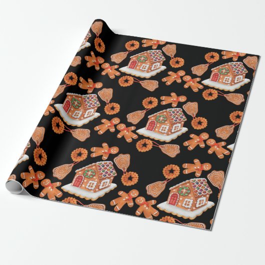 Weihnachts-Lebkuchen Geschenkpapier (Ungerollt)