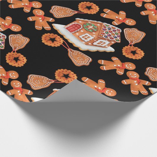 Weihnachts-Lebkuchen Geschenkpapier (Ecke)