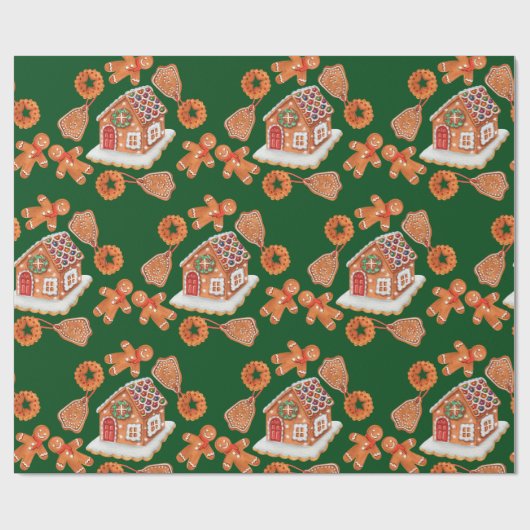 Weihnachts-Lebkuchen Geschenkpapier (Flach)