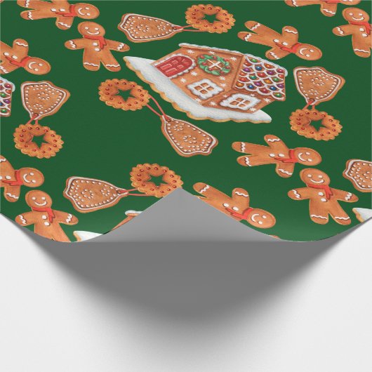 Weihnachts-Lebkuchen Geschenkpapier (Ecke)