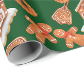 Weihnachts-Lebkuchen Geschenkpapier (Rolleneckpunkt)