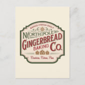 Weihnachts-Lebkuchen-Gesellschaft hinzufügen Feiertagspostkarte (Vorderseite)
