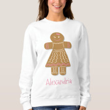 Weihnachts-Lebkuchen Girl Pink Ihren Namen hinzufü