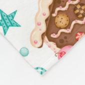Weihnachts-Lebkuchen-Haus, Candy & Cupcakes Fleecedecke (Ecke)