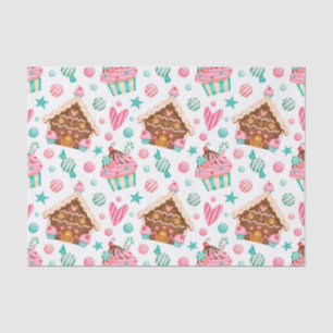 Weihnachts-Lebkuchen-Haus, Candy & Cupcakes Seidenpapier