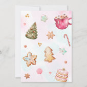 Weihnachts-Lebkuchen-Haus Dekorieren Party Einladung (Rückseite)