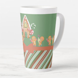 Weihnachts-Lebkuchen-Haus Heiße Schokolade Latte M Milchtasse