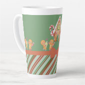 Weihnachts-Lebkuchen-Haus Heiße Schokolade Latte M Milchtasse (Linke Ecke)