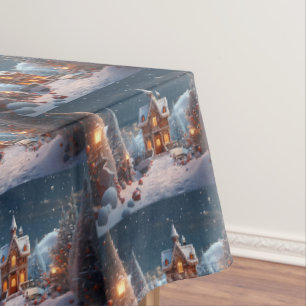 Weihnachts-Lebkuchen-Haus Starry Night Tischdecke