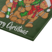 Weihnachts-Lebkuchen hinzufügen Nachricht schneide Schneidebrett (Ecke)