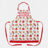 Weihnachts-Lebkuchen Holiday Backen Individuelle N Schürze (Vorderseite)