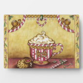 Weihnachts-Lebkuchen-Kaffee Art Deco Fotoplatte (Vorderseite)