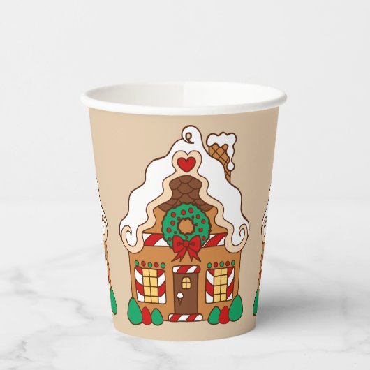 Weihnachts-Lebkuchen-Kaffeepapier Pappbecher (Links)