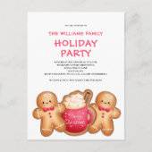 Weihnachts-Lebkuchen Kakao Einladung Postkarte (Vorderseite)