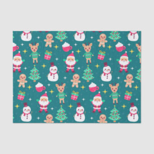 Weihnachts-Lebkuchen, Kakao, Rentier und Santa Seidenpapier