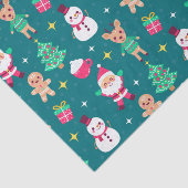 Weihnachts-Lebkuchen, Kakao, Rentier und Santa Seidenpapier (Ausschnitt)