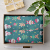 Weihnachts-Lebkuchen, Kakao, Rentier und Santa Seidenpapier (Geschenk)