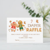 Weihnachts-Lebkuchen-Keks-Windeln Einladung (Stehend Vorderseite)