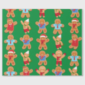 Weihnachts-Lebkuchen Leute Umschlagpapier Geschenkpapier (Flach)