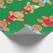 Weihnachts-Lebkuchen Leute Umschlagpapier Geschenkpapier (Ecke)