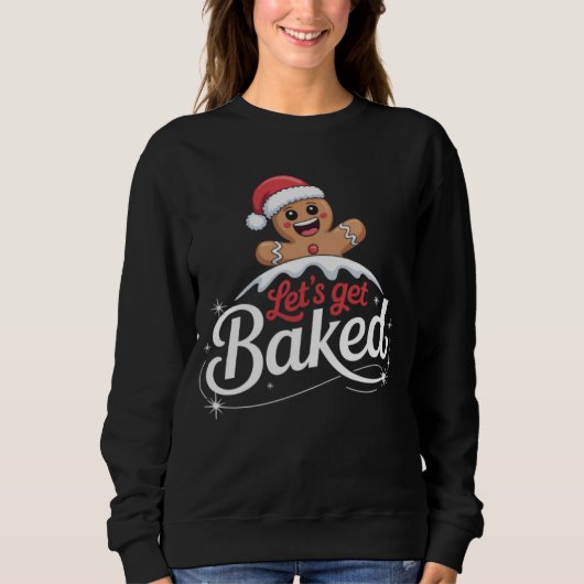 Weihnachts-Lebkuchen-Mann-Familie gebacken Sweatshirt (Vorderseite)