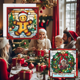 Weihnachts-Lebkuchen Mann Imitate Festglaskarte