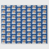 Weihnachts-Lebkuchen Mann in Milk Splash Geschenkpapier (Flach)