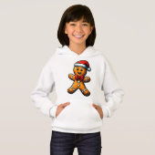 Weihnachts-Lebkuchen Mann Kinder Pullover Hoodie (Vorne ganz)