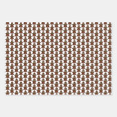 Weihnachts-Lebkuchen Mann Lady Cookies House Geschenkpapier Set (Vorderseite 3)