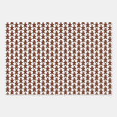 Weihnachts-Lebkuchen Mann Lady Cookies House Geschenkpapier Set (Vorderseite)