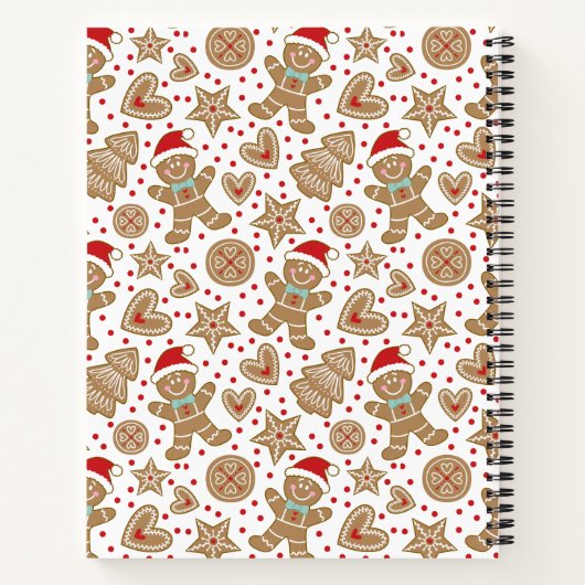 Weihnachts-Lebkuchen Mann Rezept Kochbuch Notizblock (Rückseite)