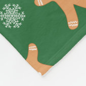 Weihnachts-Lebkuchen Männer auf Grün Fleecedecke (Ecke)