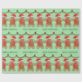 Weihnachts-Lebkuchen Männer groß für Kinder Geschenkpapier (Flach)