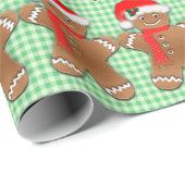 Weihnachts-Lebkuchen Männer groß für Kinder Geschenkpapier (Rolleneckpunkt)