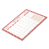 Weihnachts-Lebkuchen Monatlich zu tun Planer aufli Notizblock (angewinkelt)