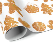 Weihnachts-Lebkuchen-Packpapier Geschenkpapier (Rolleneckpunkt)