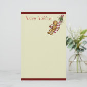 Weihnachts-Lebkuchen-Papier Briefpapier (Stehend Vorderseite)