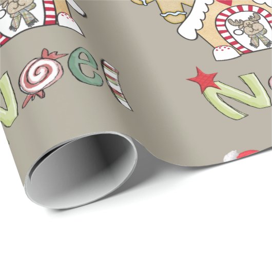 Weihnachts-Lebkuchen-Papier Geschenkpapier (Rolleneckpunkt)