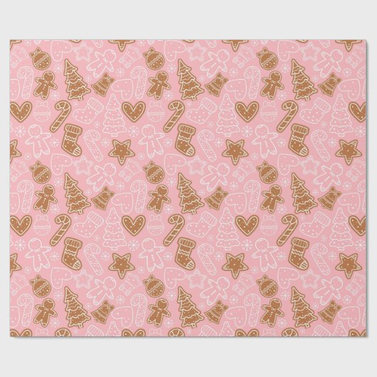 Weihnachts-Lebkuchen-Papier Geschenkpapier (Flach)