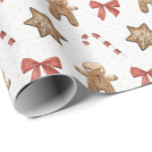 Weihnachts-Lebkuchen-Papier Geschenkpapier (Rolleneckpunkt)