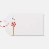 Weihnachts-Lebkuchen & Pfefferminzbahn Geschenkanhänger (Rückseite Horizontal)