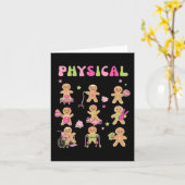 Weihnachts-Lebkuchen PT Physikalischer Therapieass Karte (Gelbe Blume)