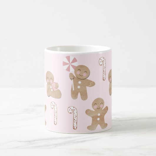 Weihnachts-Lebkuchen-Rosa Kaffeetasse (Mittel)