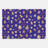 Weihnachts-Lebkuchen-Spaß Niedlich Geschenkpapier Set (Vorderseite 3)