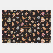 Weihnachts-Lebkuchen-Spaß Niedlich Geschenkpapier Set (Vorderseite 2)