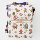 Weihnachts-Lebkuchen-Spaß Niedlich Geschenkpapier Set (Beispiel)