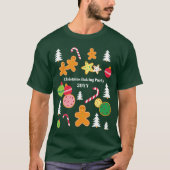 Weihnachts-Lebkuchen Thema Veranstaltung Name & Ja T-Shirt (Vorderseite)