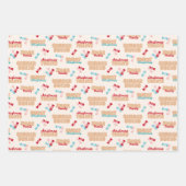 Weihnachts-Lebkuchen und Bonbons Geschenkpapier Set (Vorderseite 2)